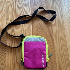 Lululemon Pink and Yellow Crossbody Bag